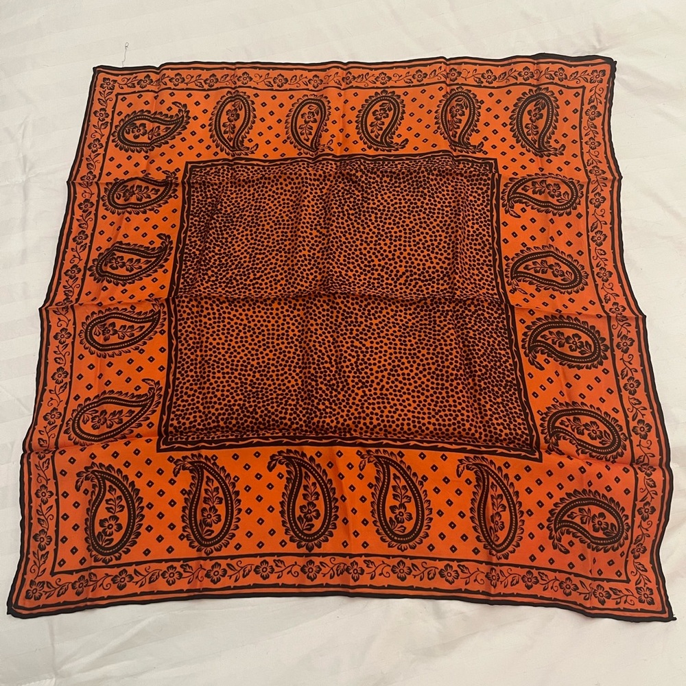 Orange Paisley Scarf